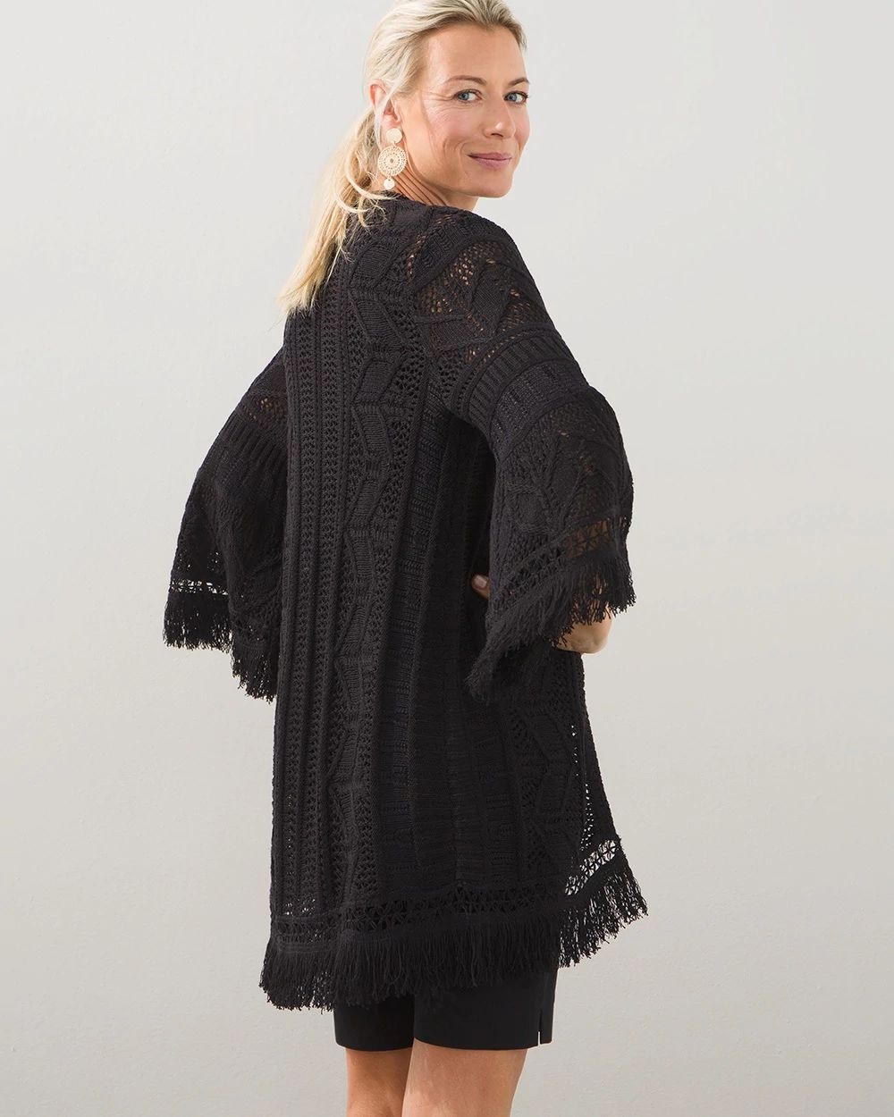 Fringe Stitched Cardigan