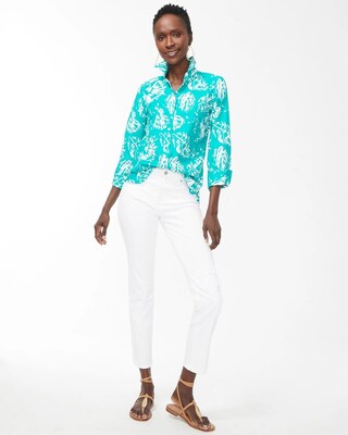 No Iron Stretch 3/4 Sleeve Shells Shirt