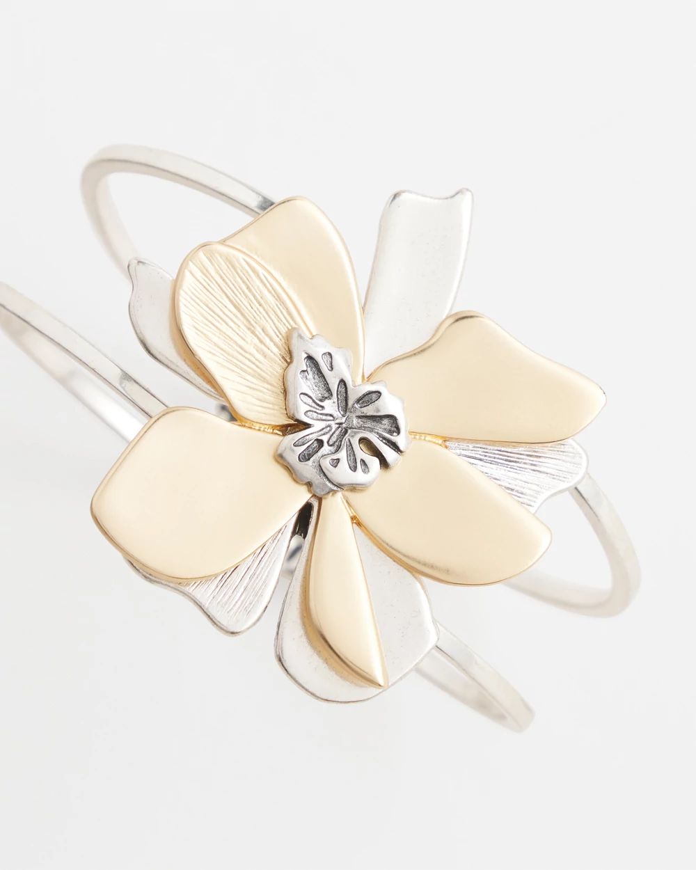 Floral Hinge Cuff Bracelet click to view larger image.