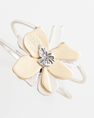 Floral Hinge Cuff Bracelet click to view larger image.