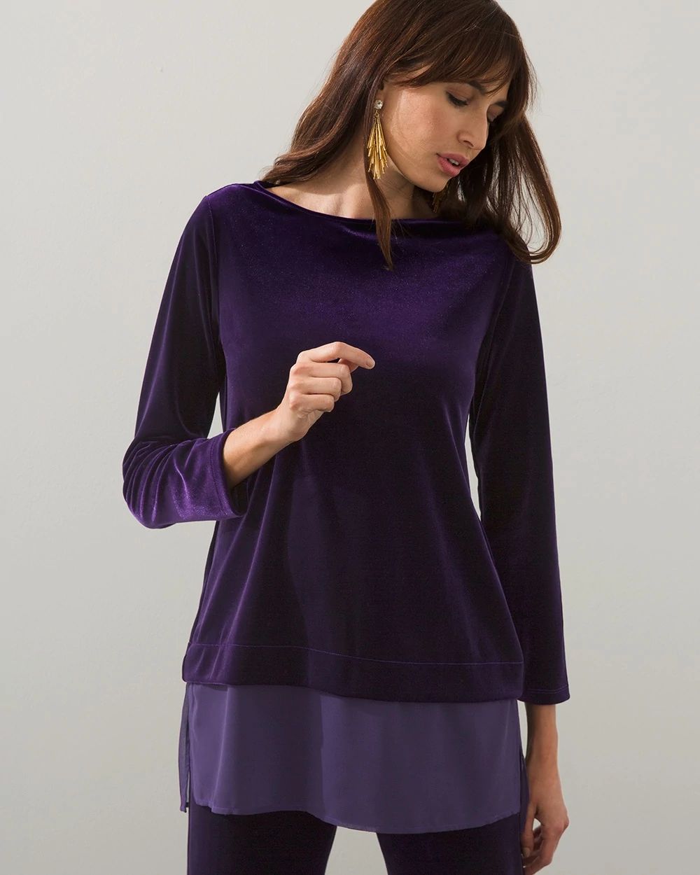 Travelers Collection Velvet Tunic