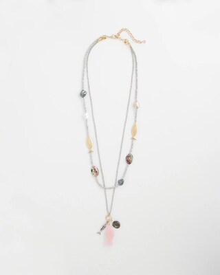 Chico's Originals White Jade Ocean Necklace click to view larger image.