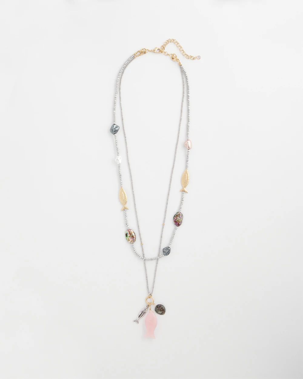 Chico's Originals White Jade Ocean Necklace