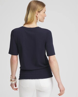 Touch of Cool™ Smocked Waist Tee click to view larger image.