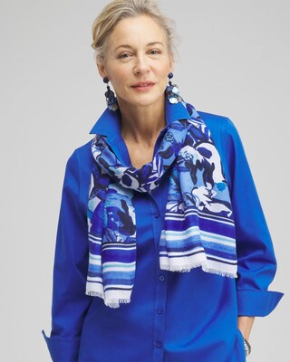 Cool Floral Oblong Scarf