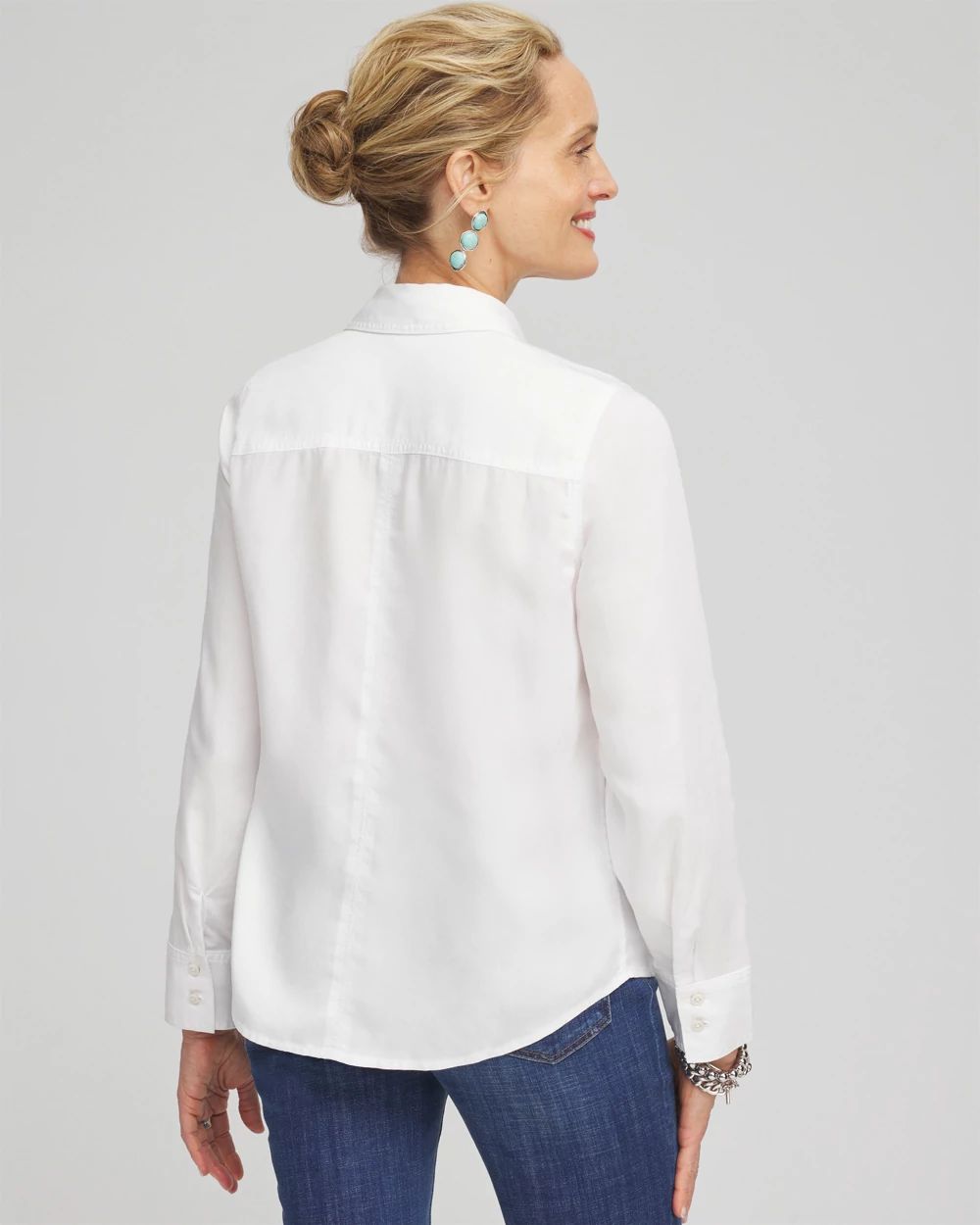 Split Cuff Denim Pocket Shirt
