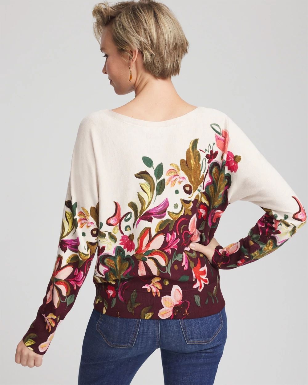 Ella Dolman Chianti Pullover Sweater click to view larger image.