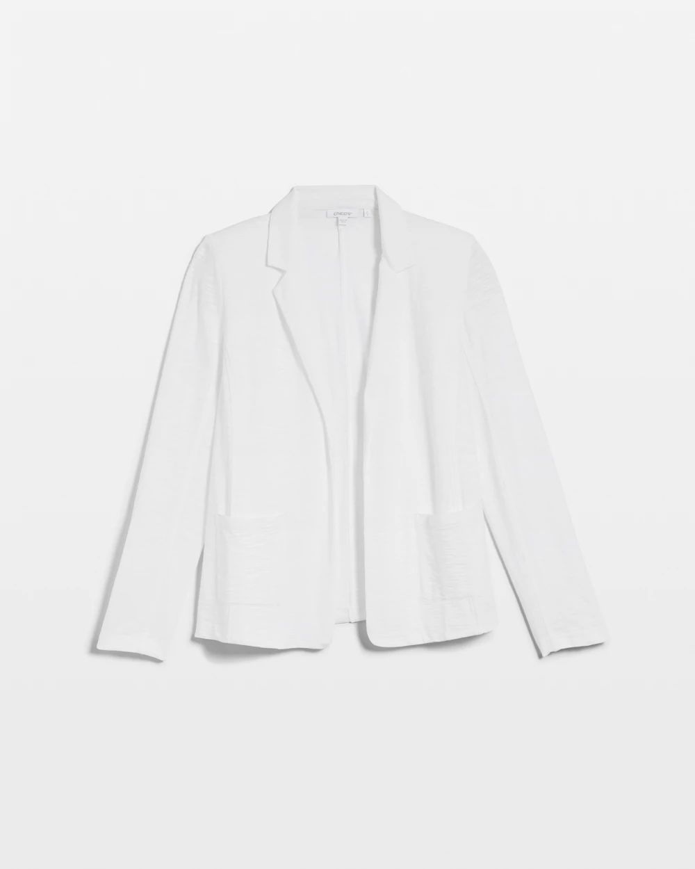 Knit Cotton Blend Blazer