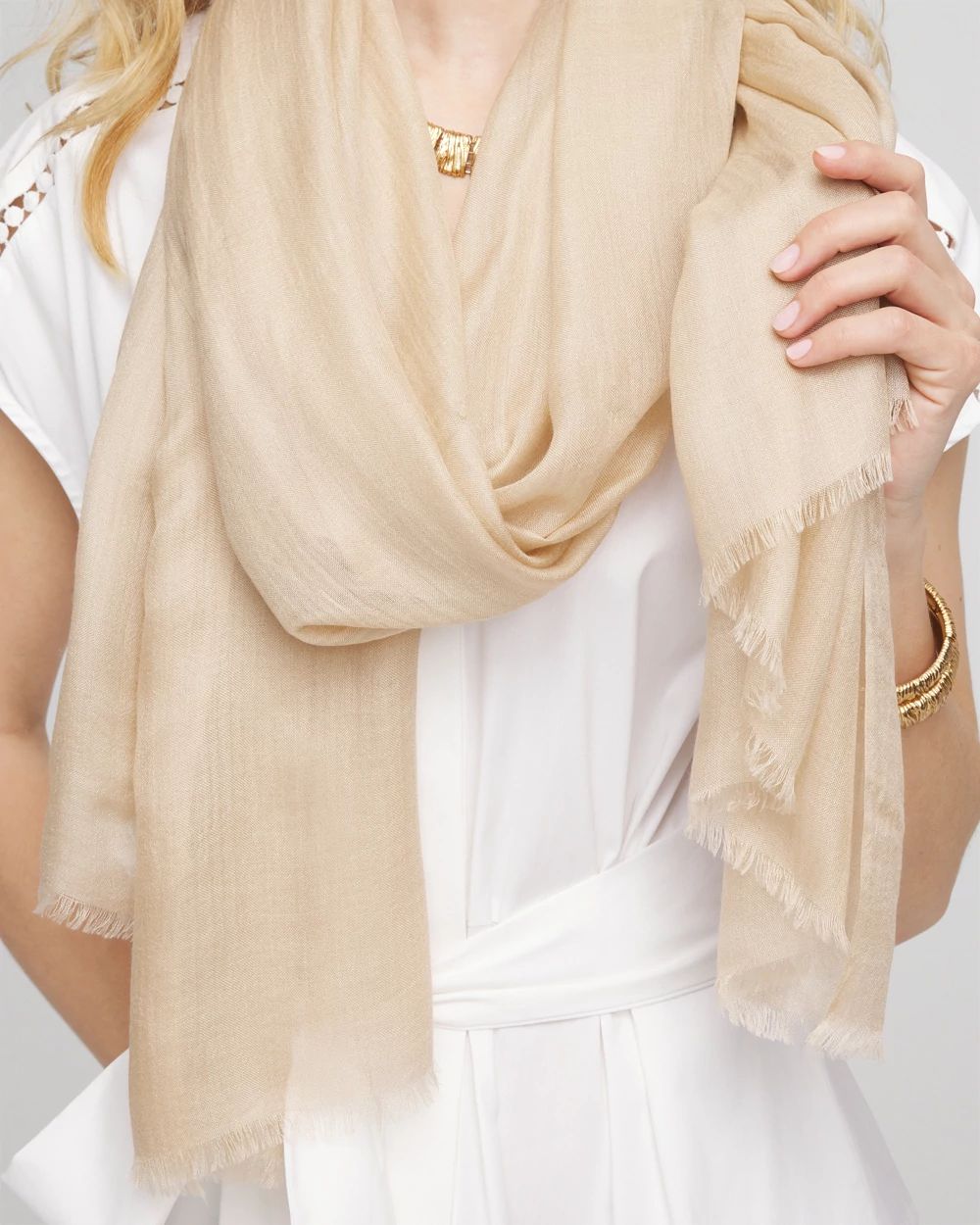 Lightweight Cashmere-Blend Wrap