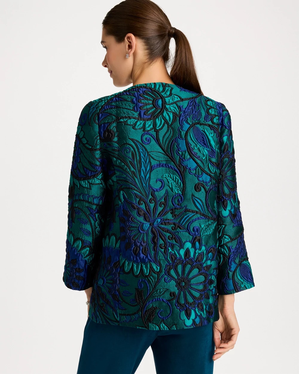 Travelers™ Collection Paisley Floral Jacquard Jacket