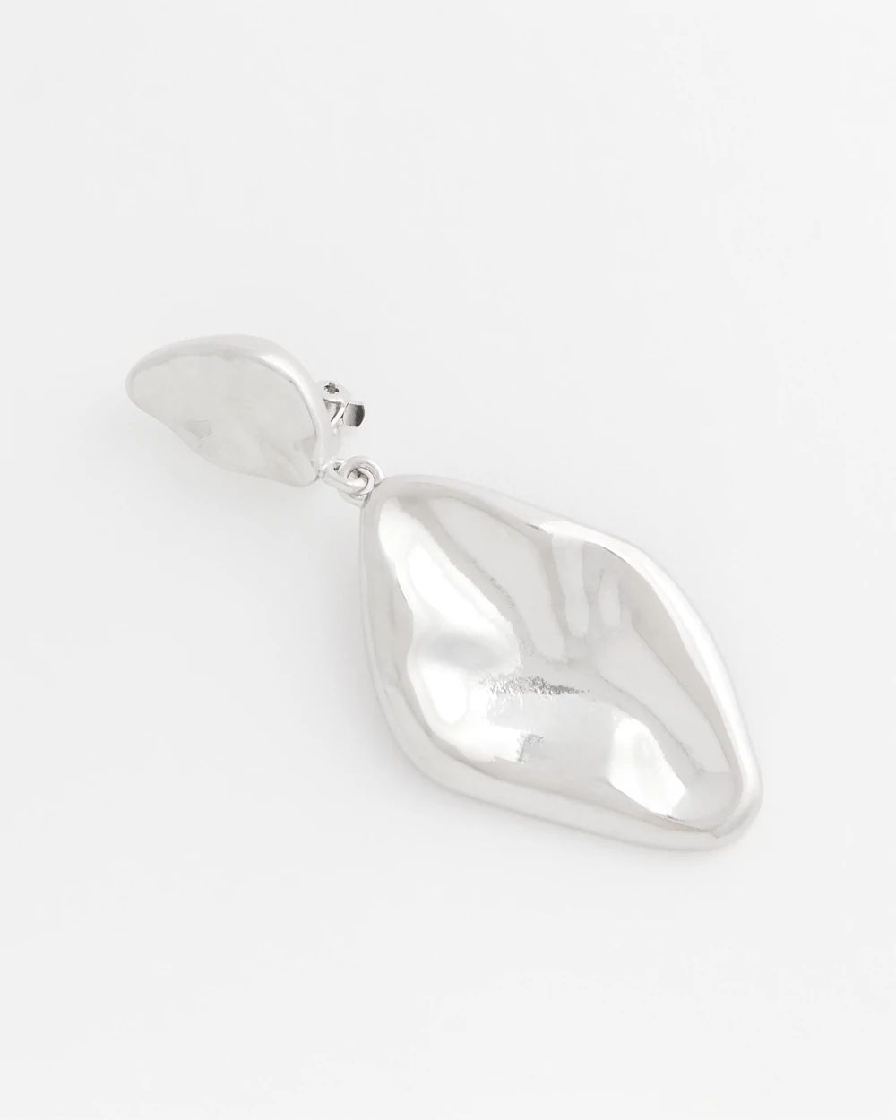 No Droop™ Silver Drop Clip-On Earrings