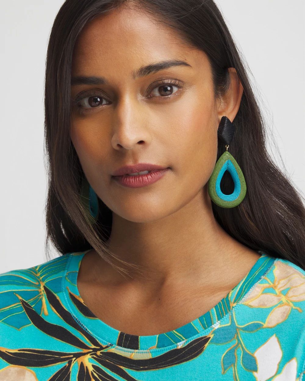 Wood Teardrop Earrings