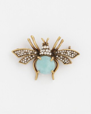 Genuine Amazonite Stone Critter Brooch