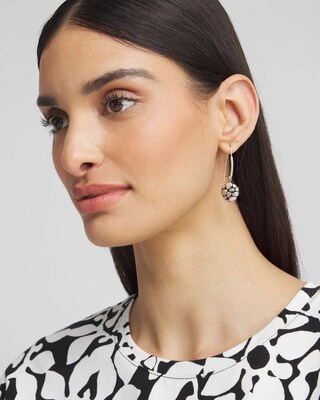 No Droop™ Silver Tone Threader Earrings