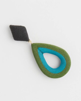 Wood Teardrop Earrings