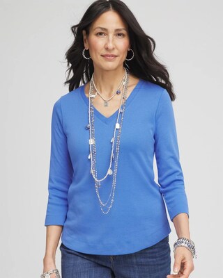 Everyday 3/4 Sleeve V-Neck Tee