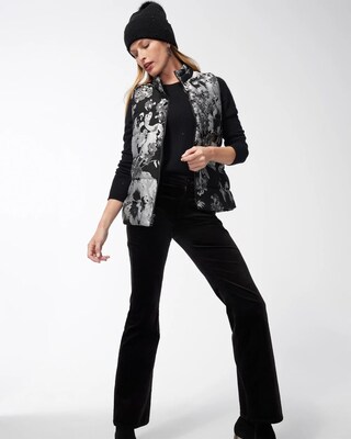 Applique Jacquard Puffer Vest