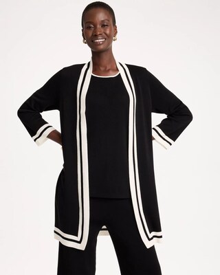 Travelers™ Tipped Long Sleeve Cardigan