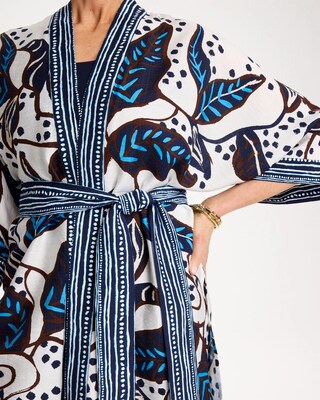 Printed Belted Kimono click to view larger image.