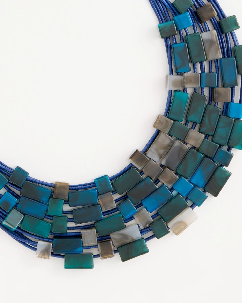 Chico's Originals Resin Square Corded Necklace click to view larger image.