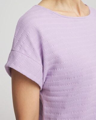 Cap Sleeve Textured Tee click to view larger image.