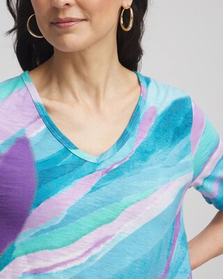 Sea Print Short Sleeve Forward-Seam Tee click to view larger image.