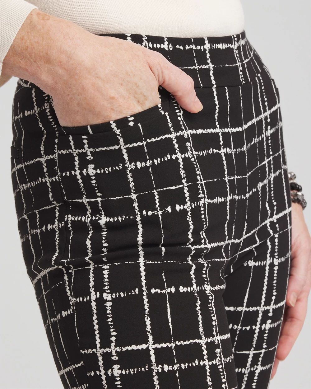 Brigitte Plaid Slim Ankle Pants