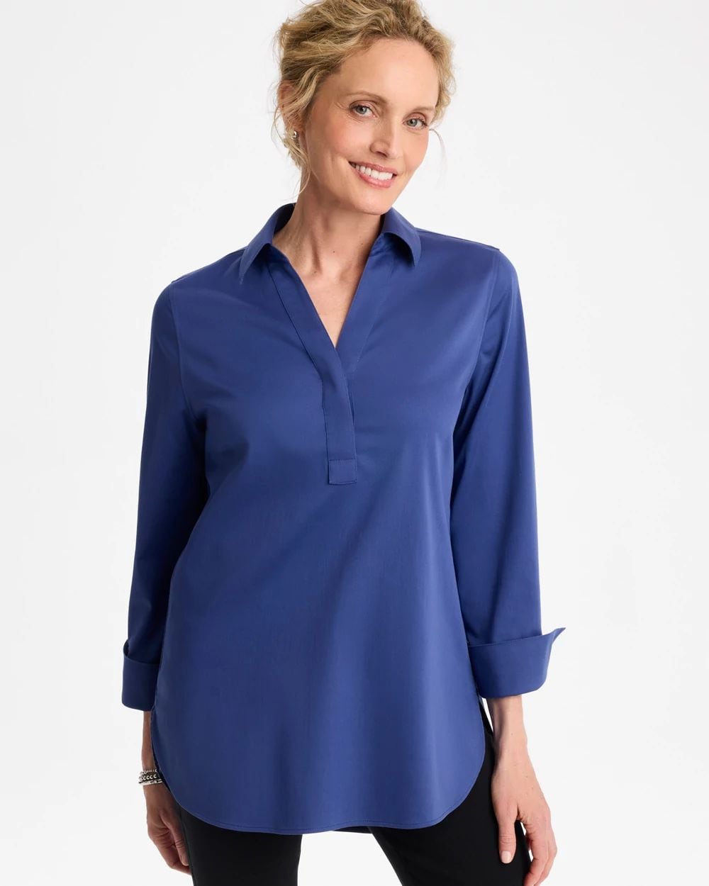 No Iron™ Stretch Popover Tunic