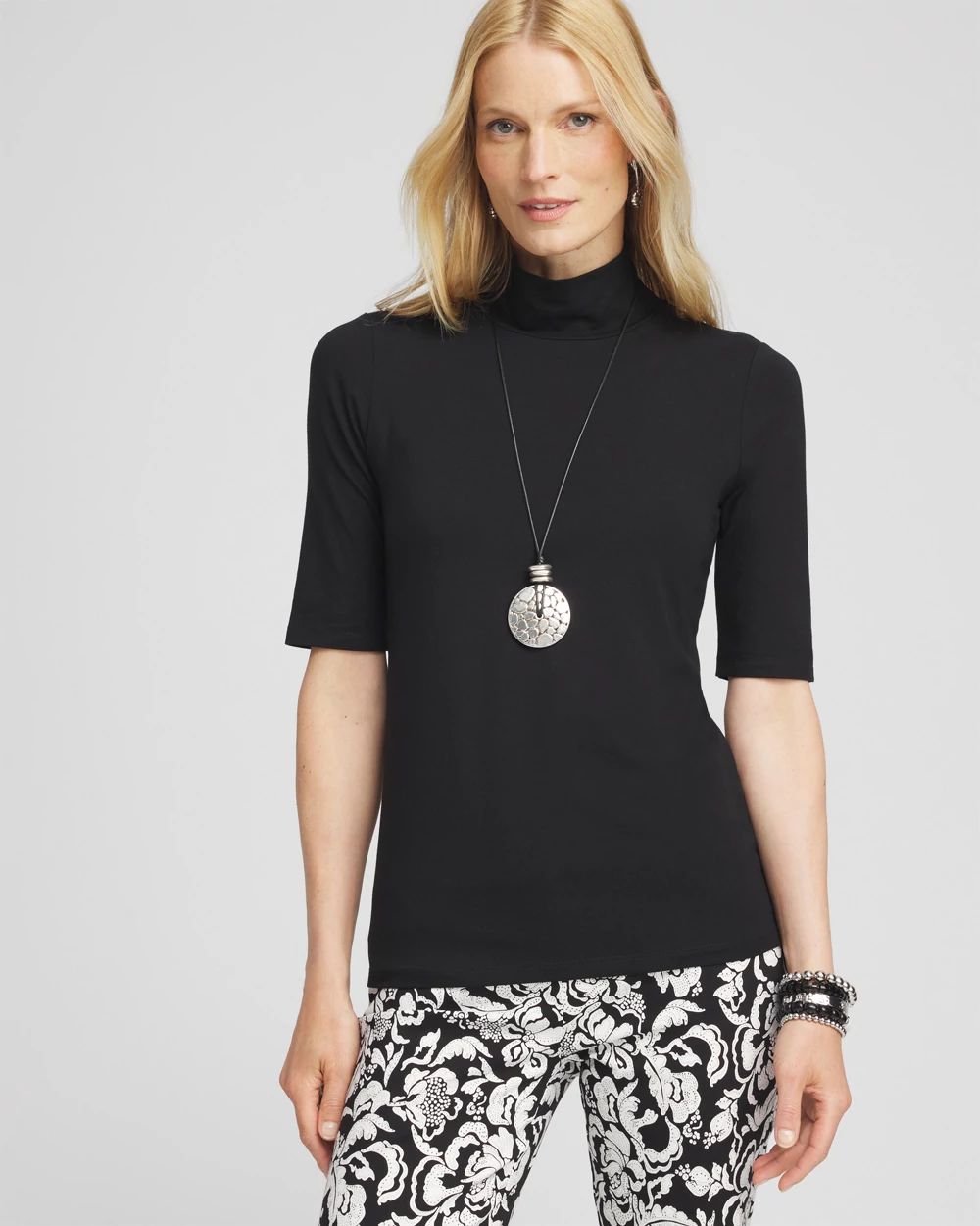 Touch of Cool™ Mock Neck Short Sleeve Tee
