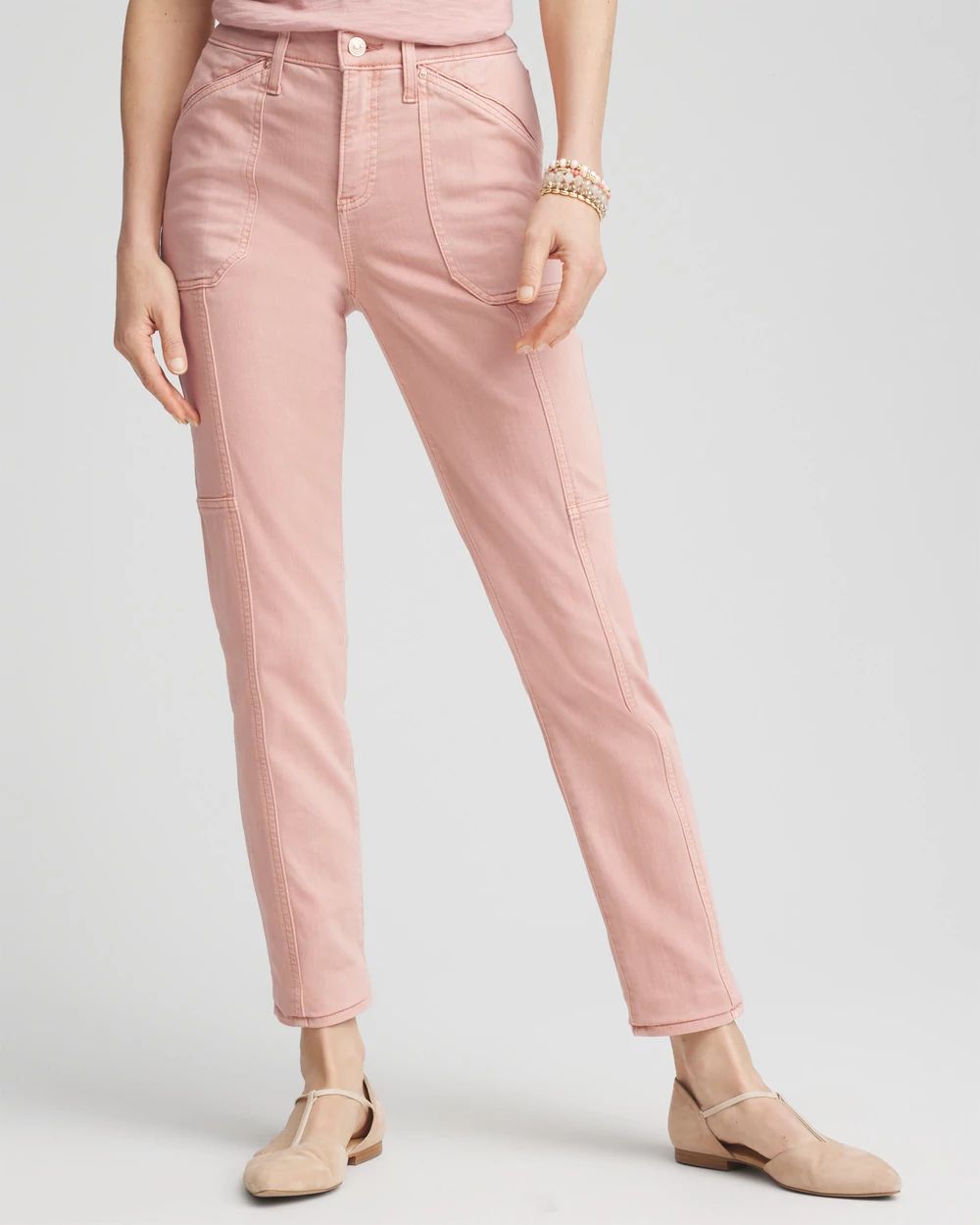 Girlfriend Ankle Utility Jeans