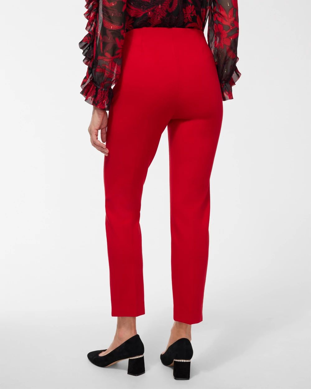 Petite Juliet Slim Trim Detail Ankle Pants