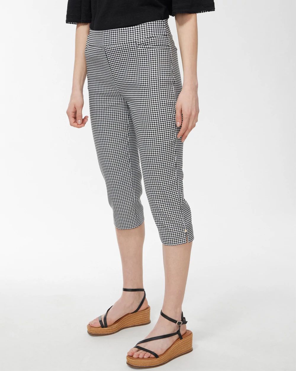 Brigitte Gingham Rivet Capris