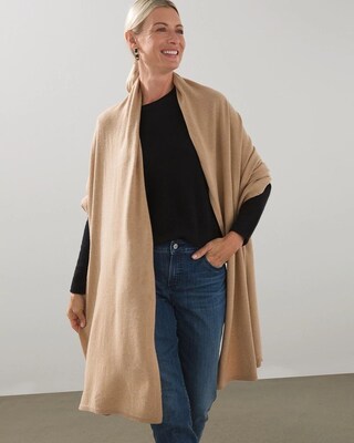 Cashmere-Wool Blend Travel Wrap