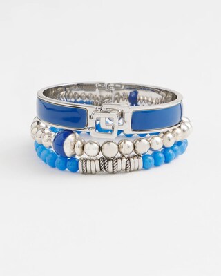 Blue Hero Beaded Stretch Bracelet