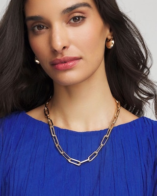 Convertible Three-Strand Chain Necklace click to view larger image.