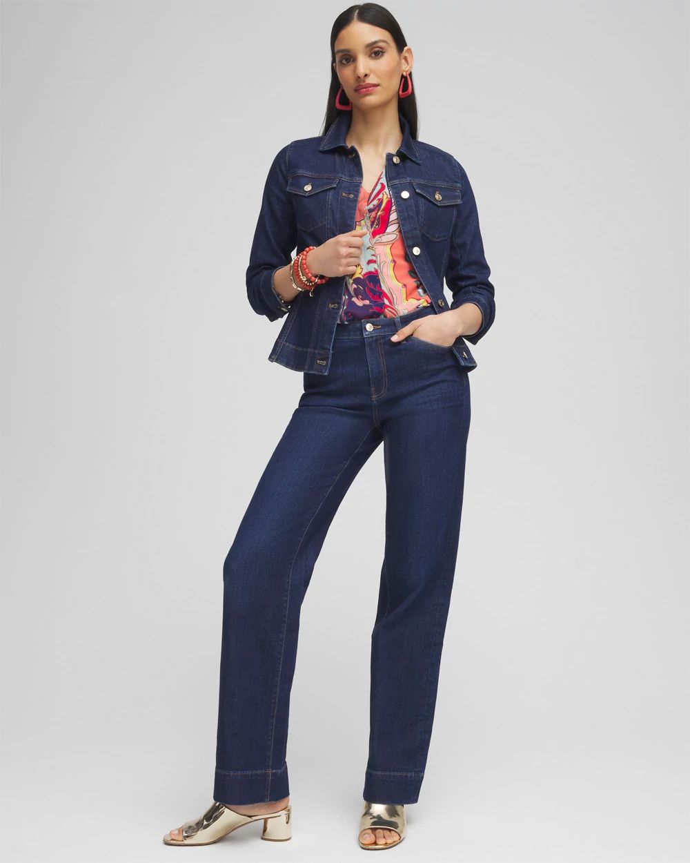 Soft Peplum Denim Jacket