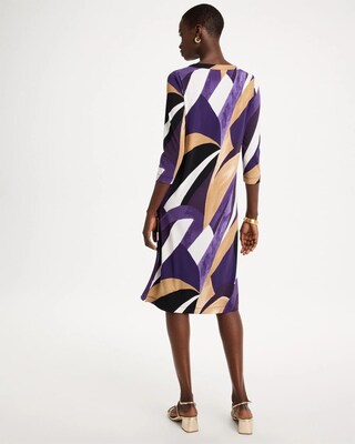 Travelers™ Knit Printed Twist-Front Dress click to view larger image.