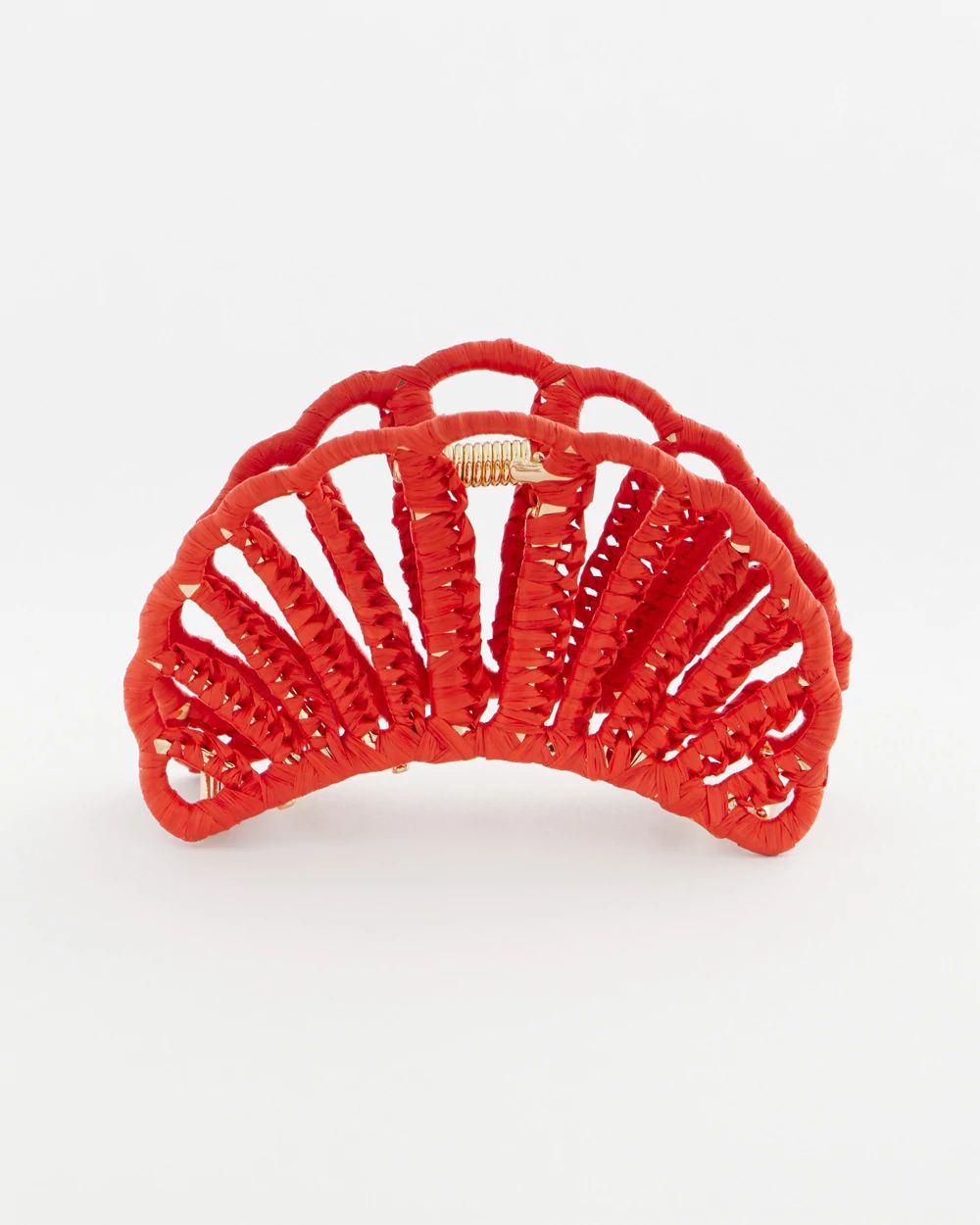 Red Raffia Hair Clip