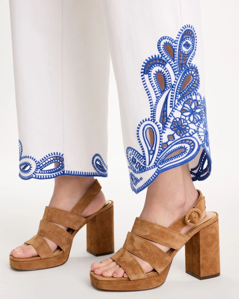 Girlfriend Wide-Leg Cutout Crop Jean