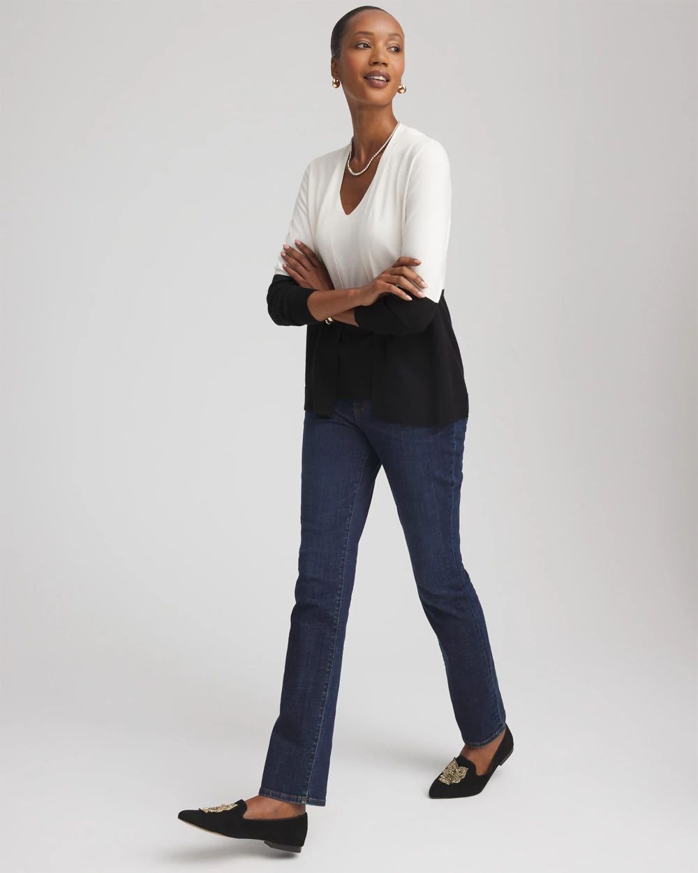 Colorblock Long Sleeve Cardigan