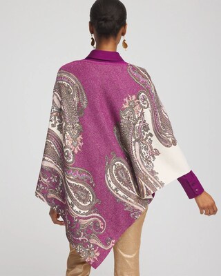 Shimmer Paisley Poncho click to view larger image.