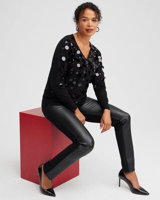 Mixed Sequin Pullover Sweater