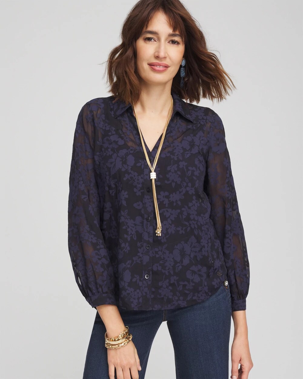 Floral Jacquard Blouse | Chico's