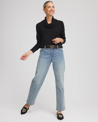 Cowlneck Long-Sleeved Sweater click to view larger image.