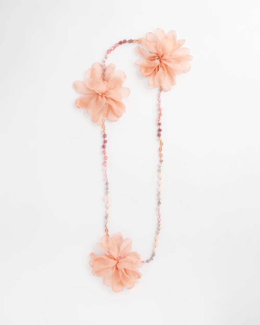 Pink Floral Aventurine Opera Necklace
