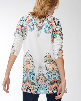 Summer Romance Paisley Ruched Cardigan
