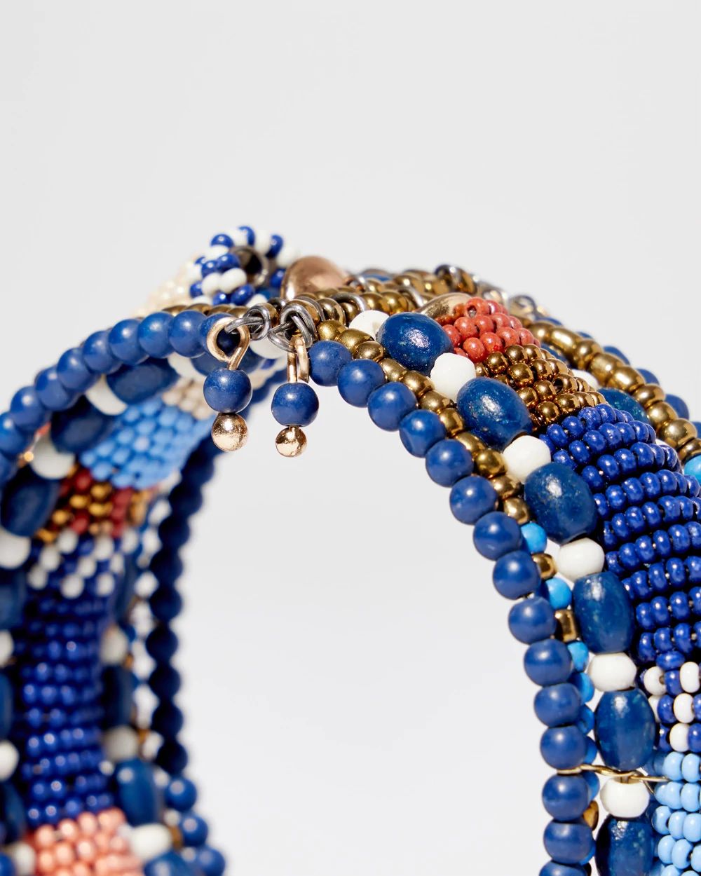 Seed Bead Open Bangle Bracelet