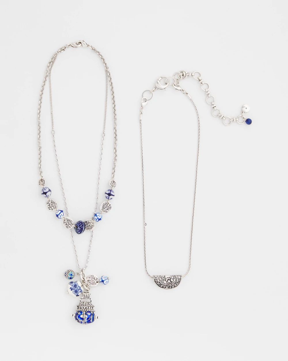 Convertible Multi Strand Charm Necklace