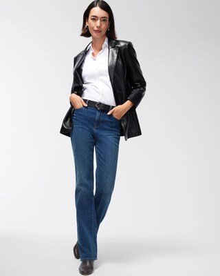 Faux Leather Blazer