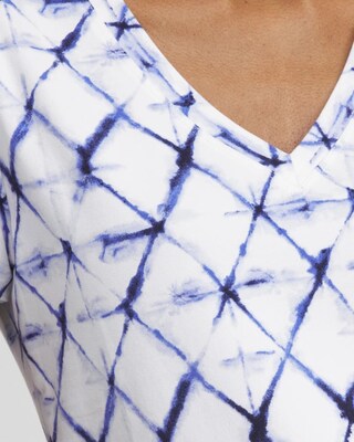 Tie Dye V-neck Perfect Tee click to view larger image.